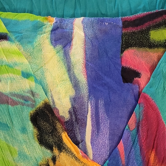 Graphic Print Boho Crepe Lightweight Dress - Picture 9 of 12